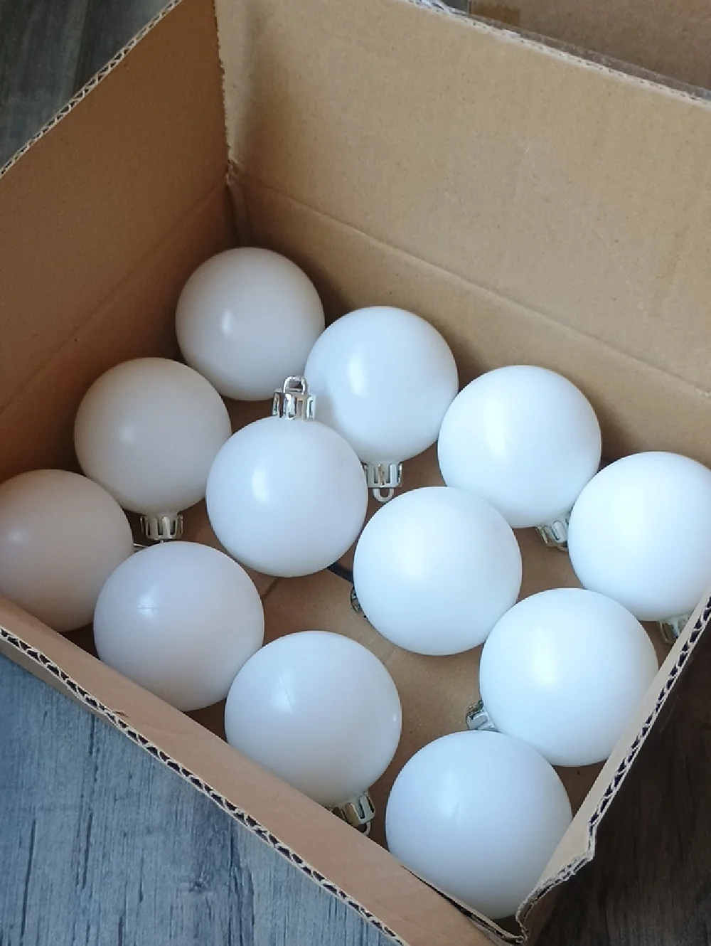 Blank White Christmas Ornament Balls for DIY Decorating 36 Bulbs (3 Boxes Of 12)